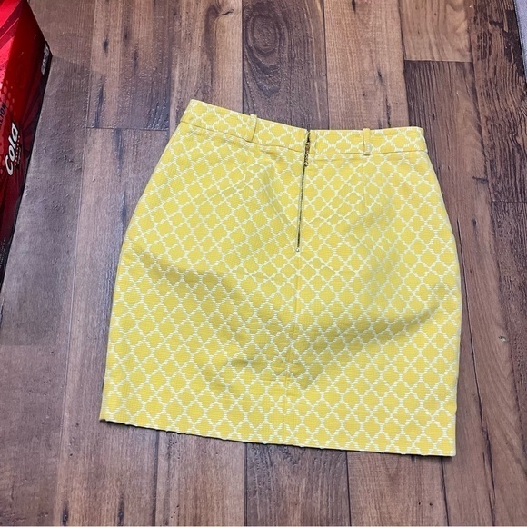 Kate Spade Yellow Patterned Mini Skirt Size 6 F - Picture 4 of 5